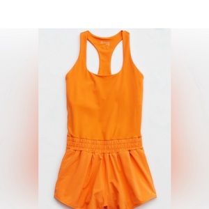 OFFLINE by AERIE Real Me Hot Stuff Romper - Orange Size M